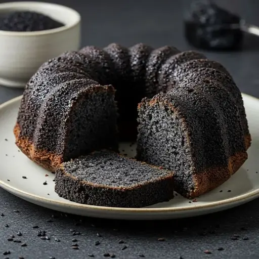 Black Sesame Chiffon Cake